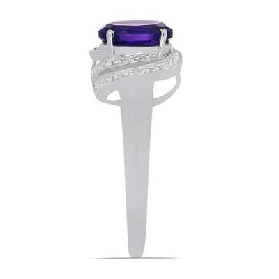 BUY GENUINE AFRICAN AMETHYST GEMSTONE RING IN 925 SILVER